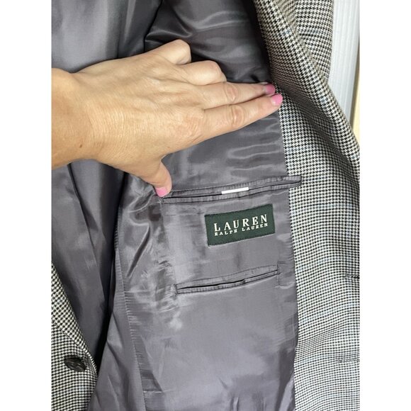 Lauren Ralph Lauren Sport Coat Blazer Mens Suit Jacket Silk Wool 2 Button 43R - Picture 4 of 7